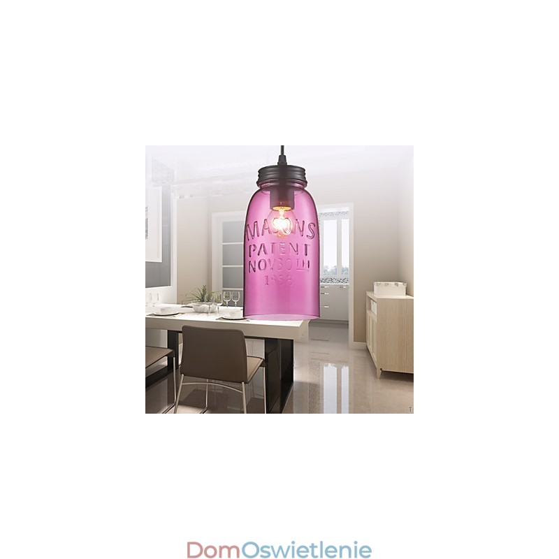 1-punktowa nowoczesna lampa wisząca ze szkła w przezroczystym kształcie bańki