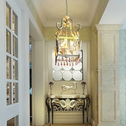 Wiejski typ europejski Droplight American Country prostokątna lampa muszlowa lampa gankowa