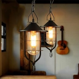Retro Mini Styl Malowanie Metalowa Lampa Wisząca
