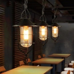 Retro Mini Styl Malowanie Metalowa Lampa Wisząca