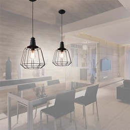 Rustykalny domek retro wiejski styl mini malowanie metalowa lampa wisząca garaż