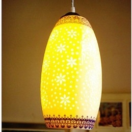 Lampa ceramiczna retro lampa schody niebieski pojedynczy żyrandol kreatywny