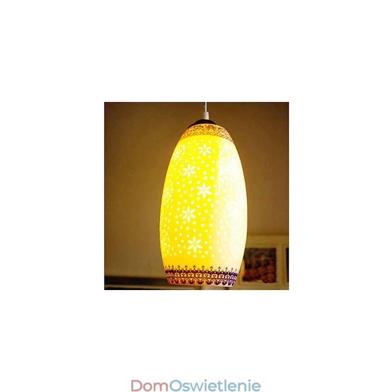 Lampa ceramiczna retro lampa schody niebieski pojedynczy żyrandol kreatywny