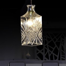 Nowoczesna współczesna lampa wisząca z kryształu i metalu