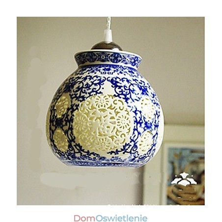Lampa ceramiczna retro lampa schody niebieski pojedynczy żyrandol kreatywny Lampa ceramiczna retro lampa schody niebieski pojedynczy żyrandol kreatywny