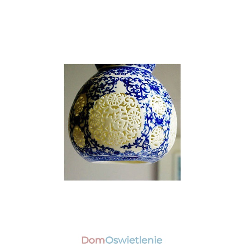 Lampa ceramiczna retro lampa schody niebieski pojedynczy żyrandol kreatywny