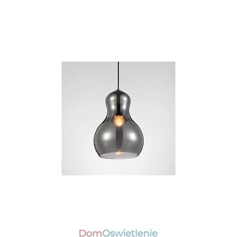 Lampa wisząca w kształcie tykwy 1 światło Nowoczesna prostota Złoty chrom Różowe złoto Bursztyn Dymny szary Szkło i stal węglowa