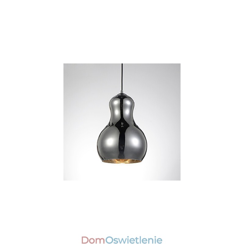 Lampa wisząca w kształcie tykwy 1 światło Nowoczesna prostota Złoty chrom Różowe złoto Bursztyn Dymny szary Szkło i stal węglowa