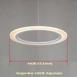 Wisząca lampa okrągła sufitowa żyrandol mleczny akrylowy lampy sufitowe z pojedynczym pierścieniem