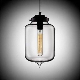 Retro Kreatywna Pojedyncza Głowica Szklana Lampa Wisząca Cafe W Złotej Rybce
