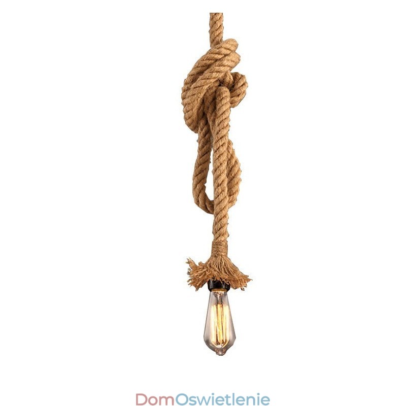 1 Światło DIY Art Hemp Rope Light Kreatywny żyrandol z konopnej liny Długi 100 cm Wyślij 1 żarówkę