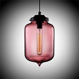 Retro Kreatywna Pojedyncza Głowica Szklana Lampa Wisząca Cafe W Złotej Rybce