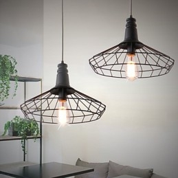 Rustykalny domek retro wiejski styl mini malowanie metalowa lampa wisząca garaż