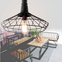 Rustykalny domek retro wiejski styl mini malowanie metalowa lampa wisząca garaż
