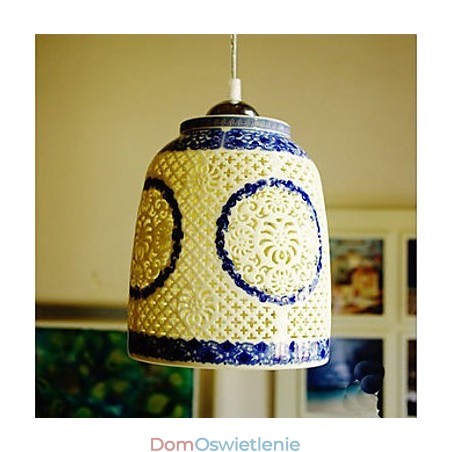 Lampa ceramiczna retro lampa schody niebieski pojedynczy żyrandol kreatywny Lampa ceramiczna retro lampa schody niebieski pojedynczy żyrandol kreatywny