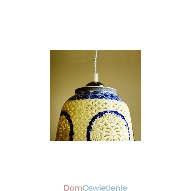 Lampa ceramiczna retro lampa schody niebieski pojedynczy żyrandol kreatywny