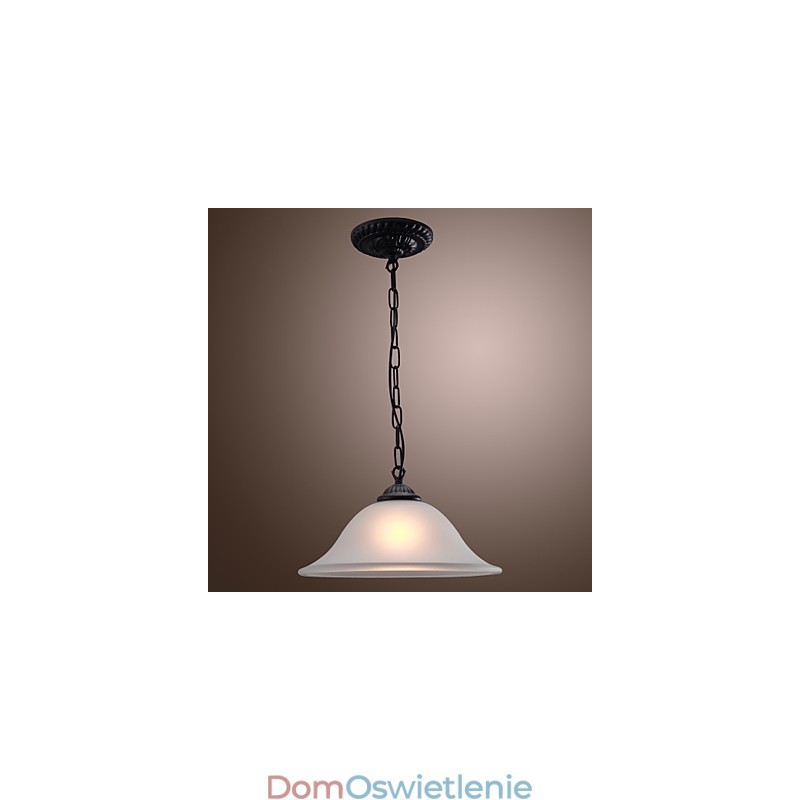 Tradycyjna klasyczna miska w stylu miniaturowym, brązowa lampa wisząca
