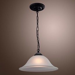 Tradycyjna klasyczna miska w stylu miniaturowym, brązowa lampa wisząca