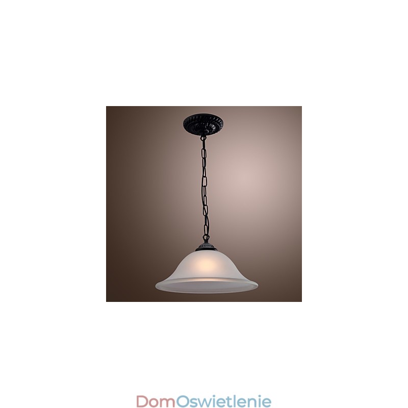 Tradycyjna klasyczna miska w stylu miniaturowym, brązowa lampa wisząca