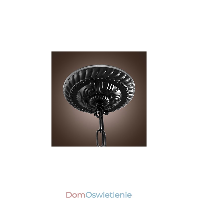 Tradycyjna klasyczna miska w stylu miniaturowym, brązowa lampa wisząca