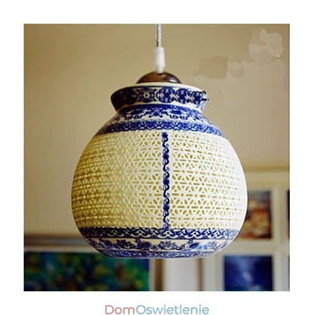 Lampa ceramiczna retro lampa schody niebieski pojedynczy żyrandol kreatywny Lampa ceramiczna retro lampa schody niebieski pojedynczy żyrandol kreatywny