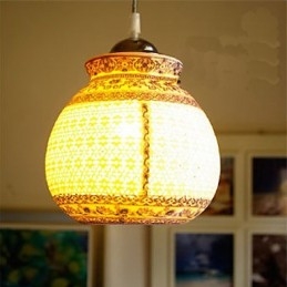 Lampa ceramiczna retro lampa schody niebieski pojedynczy żyrandol kreatywny