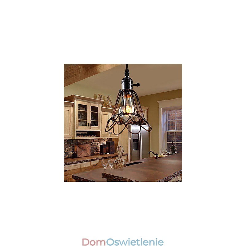 Amerykańska lampa wiatrowa w stylu industrialnym w stylu retro, mała, żelazna klatka