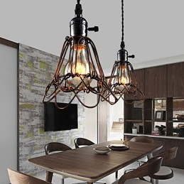 Amerykańska lampa wiatrowa w stylu industrialnym w stylu retro, mała, żelazna klatka
