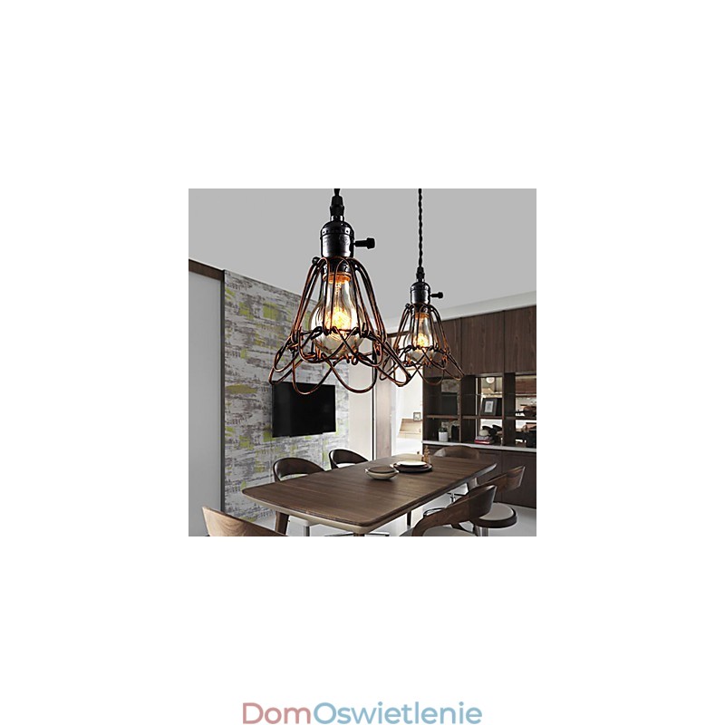 Amerykańska lampa wiatrowa w stylu industrialnym w stylu retro, mała, żelazna klatka