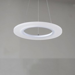 Wisząca lampa okrągła sufitowa żyrandol mleczny akrylowy lampy sufitowe z pojedynczym pierścieniem