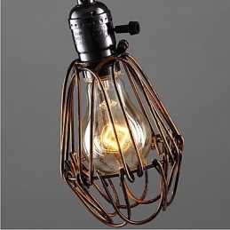 Amerykańska lampa wiatrowa w stylu industrialnym w stylu retro, mała, żelazna klatka