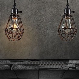 Amerykańska lampa wiatrowa w stylu industrialnym w stylu retro, mała, żelazna klatka