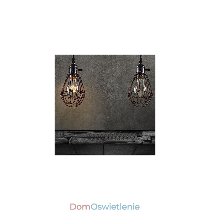 Amerykańska lampa wiatrowa w stylu industrialnym w stylu retro, mała, żelazna klatka