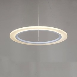 Wisząca lampa okrągła sufitowa żyrandol mleczny akrylowy lampy sufitowe z pojedynczym pierścieniem