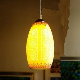 Lampa ceramiczna retro lampa schody niebieski pojedynczy żyrandol kreatywny