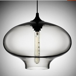 1 Światło Nowoczesna szklana lampa wisząca w kolorze białym i niebieskim