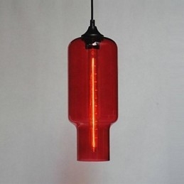 Nowoczesna szklana lampa wisząca w brązowym stylu Bubble