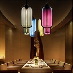 Retro Kreatywna Pojedyncza Głowica Szklana Lampa Wisząca Cafe W Złotej Rybce