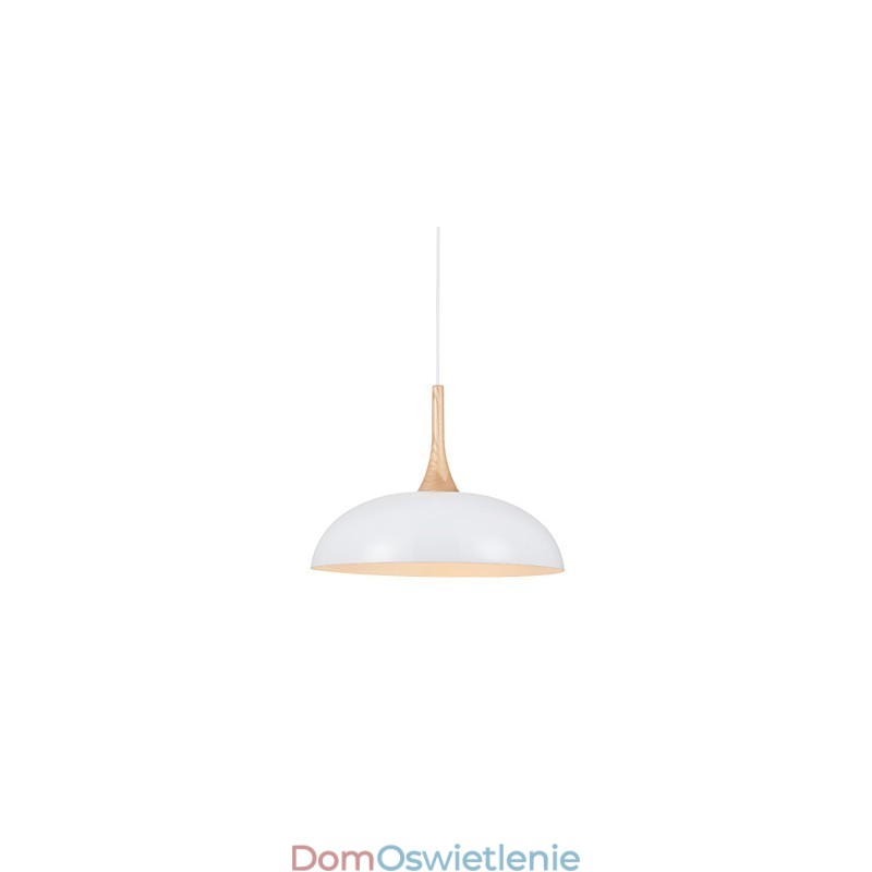 Miniaturowa artystyczna lampa wisząca 1 światło Nowoczesna prostota Czarno-białe wykończenie Aluminium i drewno Droplight