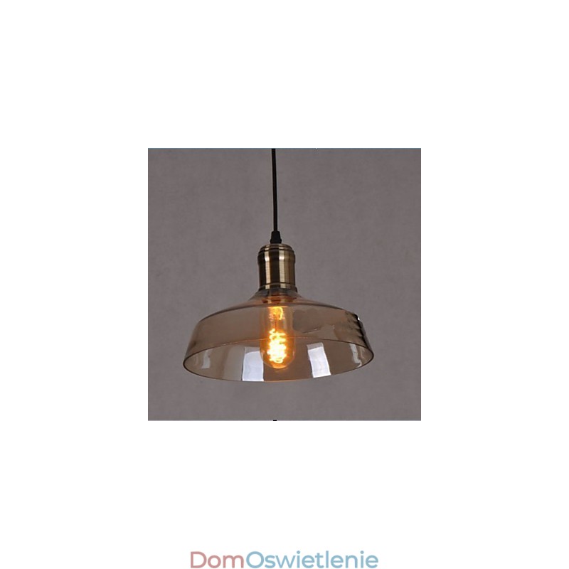 Prosta lampa wisząca ze szkła w stylu retro industrialnym
