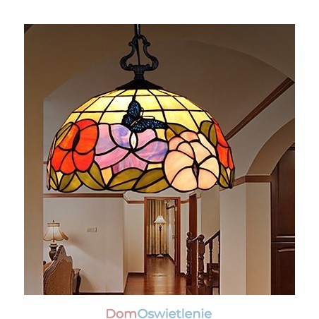 Wiejski kreatywny żyrandol witrażowy przywracający starożytne sposoby Lampa Światło Wiejski kreatywny żyrandol witrażowy przywracający starożytne sposoby Lampa Światło