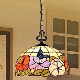 Wiejski kreatywny żyrandol witrażowy przywracający starożytne sposoby Lampa Światło