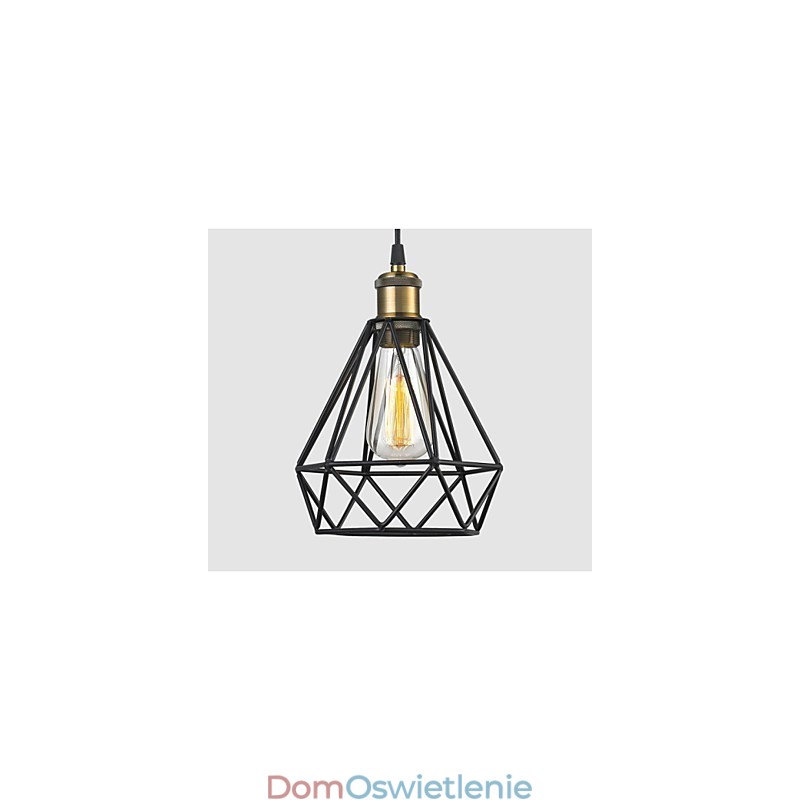 Industrial Wire CAGE WISZĄCA LAMPA Cafe Loft Warehouse Lighting Czarny przewód