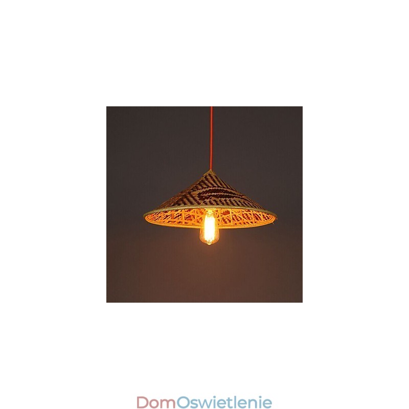 Żyrandol z bambusowego kapelusza Żyrandol Lampa Ryby Ludzie Kapelusze