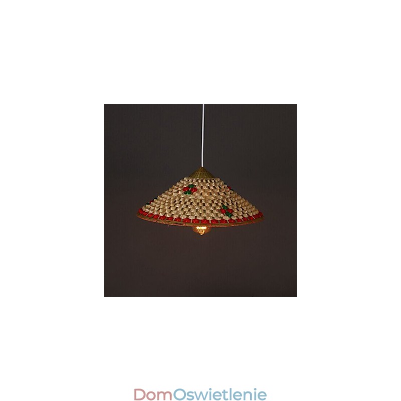 Kapelusze z bambusa w kształcie kawy, lampa żyrandol