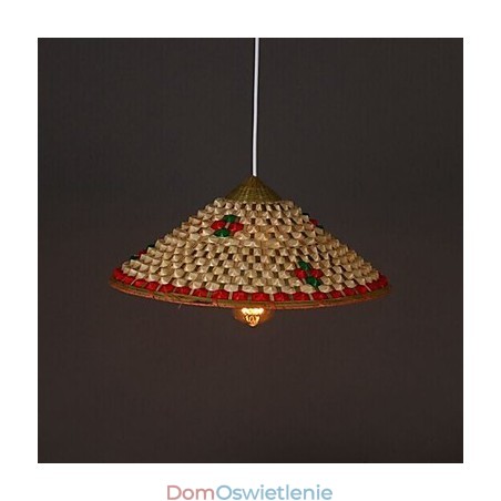 Kapelusze z bambusa w kształcie kawy, lampa żyrandol