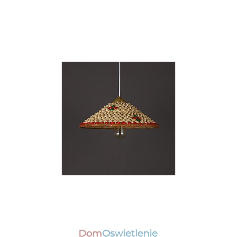 Kapelusze z bambusa w kształcie kawy, lampa żyrandol