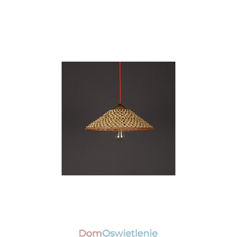 Żyrandol ze słomy bambusowej w stylu vintage