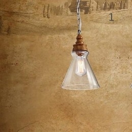 Kryształowe lampy i latarnie o strukturze drewna Droplight Cafe Lighting
