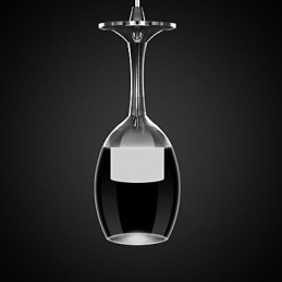 Nowoczesna współczesna lampa wisząca z metalu chromowanego